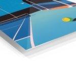 Midnight Tennis Court metal wall art print, view 2