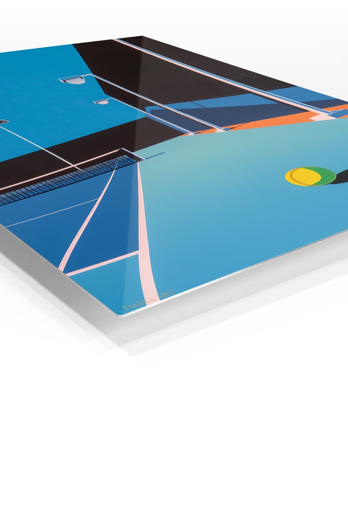 Midnight Tennis Court metal wall art print, view 2