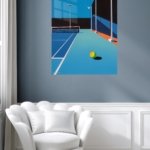 Midnight Tennis Court metal wall art print, view 5