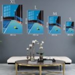 Midnight Tennis Court metal wall art print, view 6