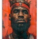 Crowned Champion Portrait metal wall art print
