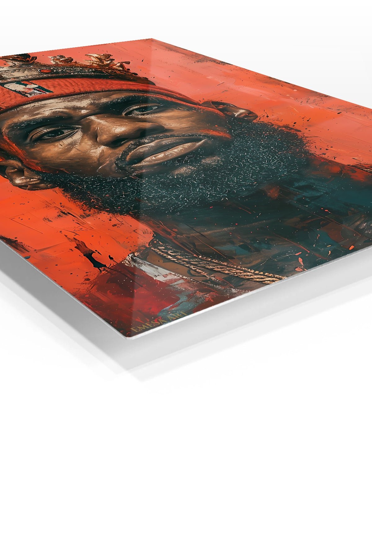 Crowned Champion Portrait metal wall art print, view 2