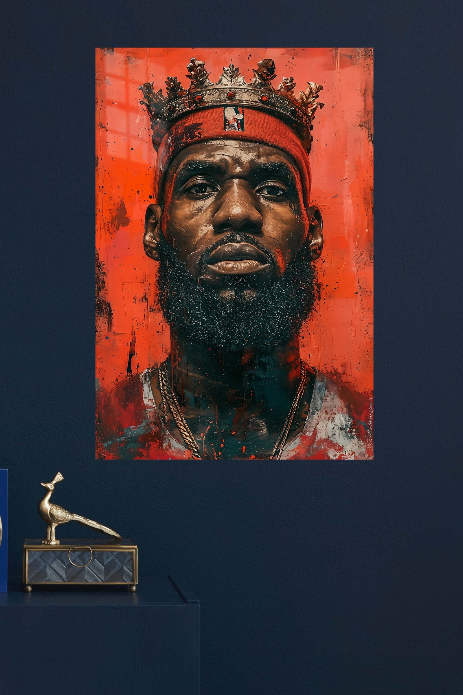 Crowned Champion Portrait metal wall art print, view 4