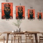 Crowned Champion Portrait metal wall art print, view 6