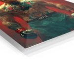 Tattooed Combat Fighter Portrait metal wall art print, view 2