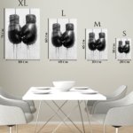 Black Boxing Gloves Ink Art metal wall art print, view 6