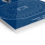Basketball Arena Seating Blueprint metal wall art print, view 2
