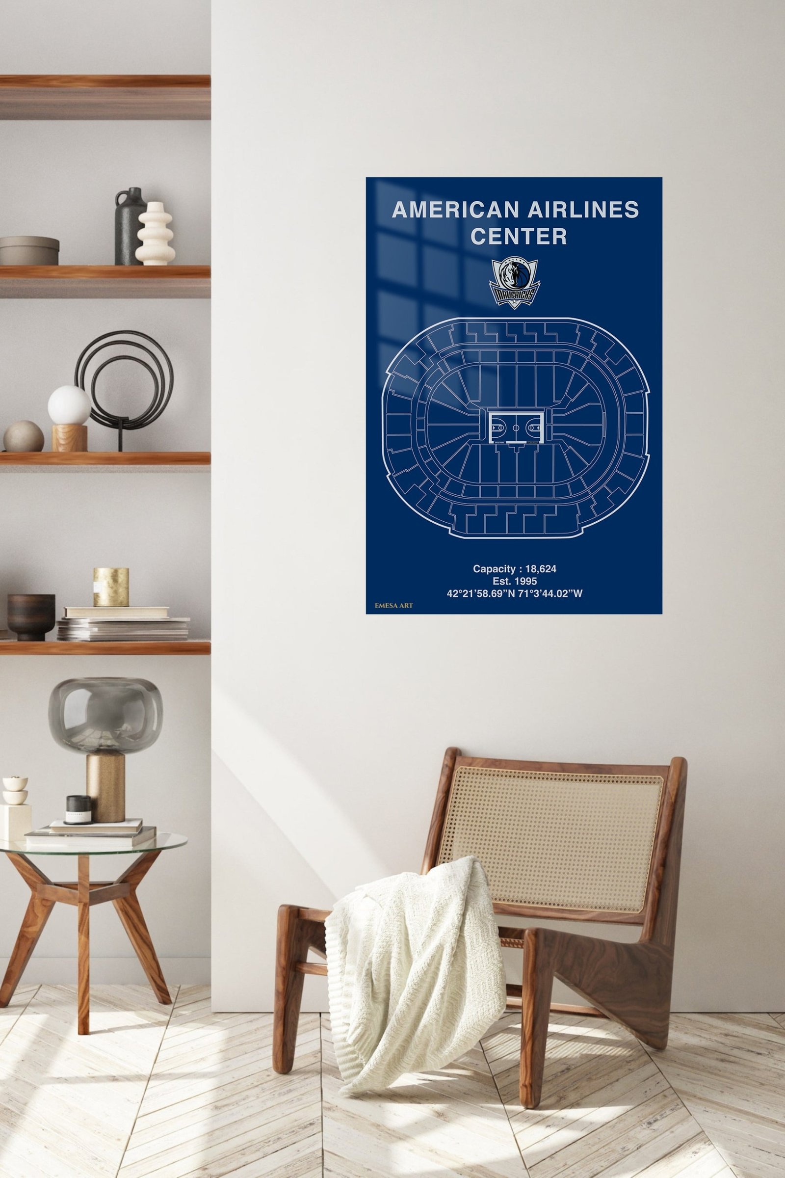 Basketball Arena Seating Blueprint metal wall art print, view 5
