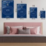 Basketball Arena Seating Blueprint metal wall art print, view 6