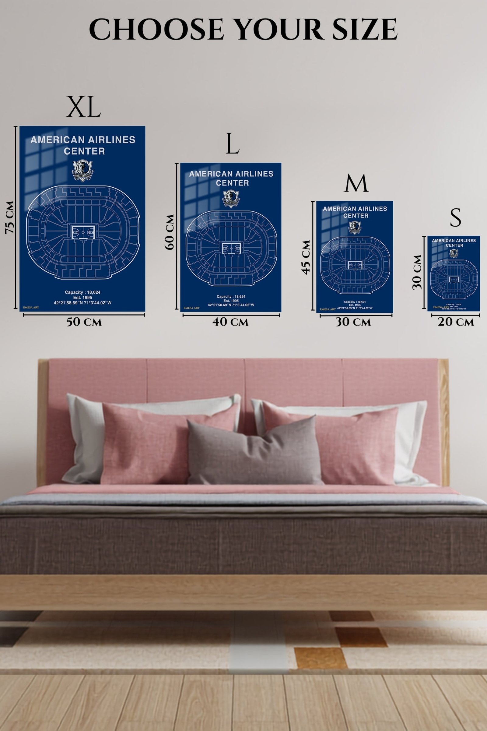 Basketball Arena Seating Blueprint metal wall art print, view 6