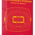 Arrowhead Stadium Seating Map metal wall art print