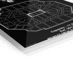 Barclays Center Basketball Arena Blueprint metal wall art print, view 2