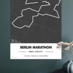 Berlin Marathon Route Map metal wall art print, view 4