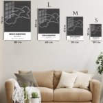 Berlin Marathon Route Map metal wall art print, view 6