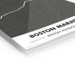 Boston Marathon Route Map metal wall art print, view 2