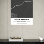 Boston Marathon Route Map metal wall art print, view 4