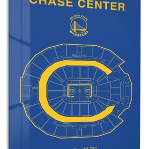 Chase Center Basketball Arena Diagram metal wall art print