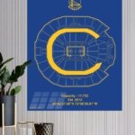 Chase Center Basketball Arena Diagram metal wall art print, view 4