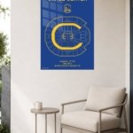 Chase Center Basketball Arena Diagram metal wall art print, view 5