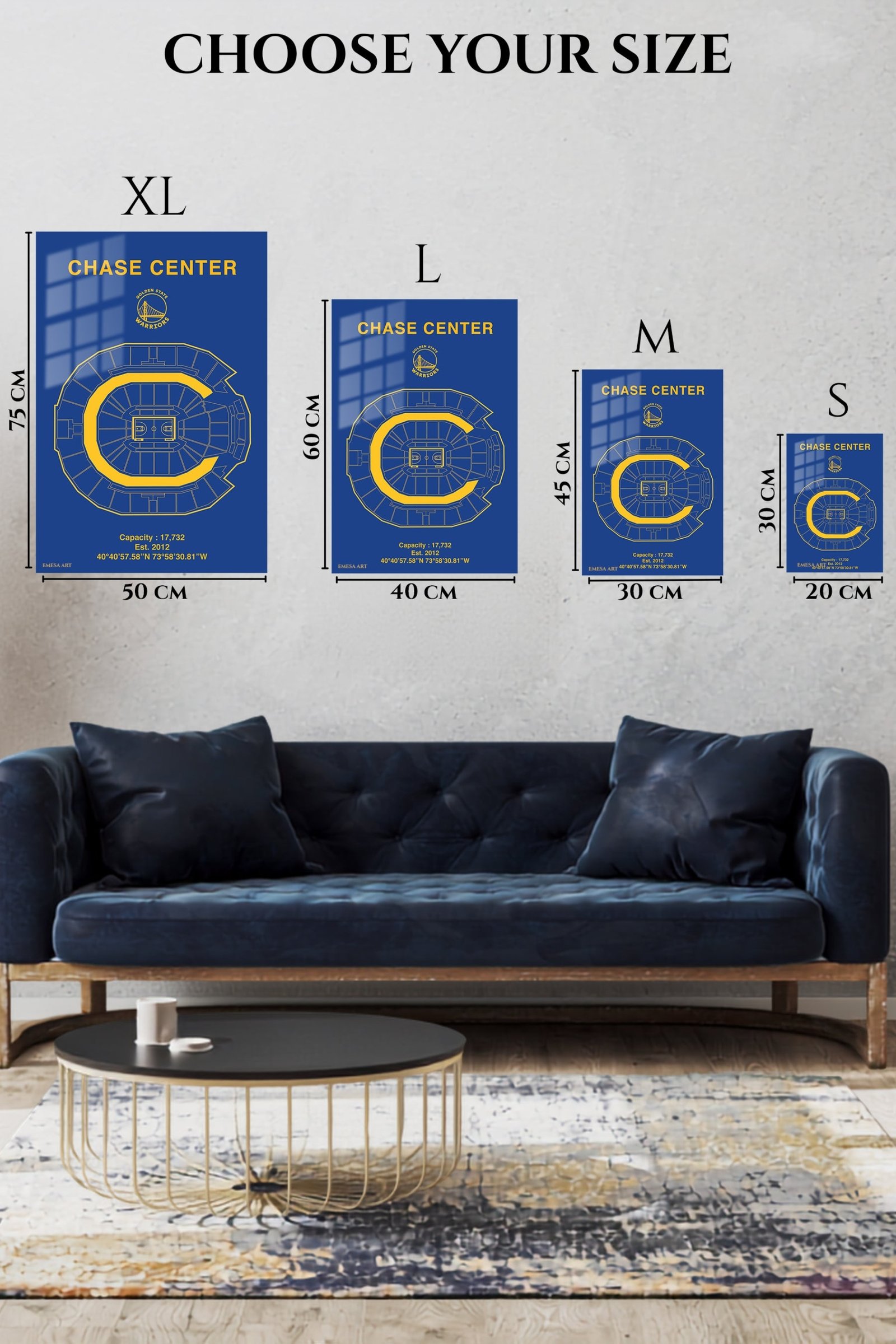 Chase Center Basketball Arena Diagram metal wall art print, view 6