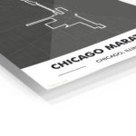 Chicago Marathon Route Map metal wall art print, view 2