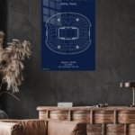 Cowboys Stadium Seating Map metal wall art print, view 4