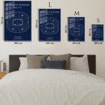 Cowboys Stadium Seating Map metal wall art print, view 6