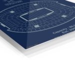 Football Stadium Seating Map with Star Emblem metal wall art print, view 2