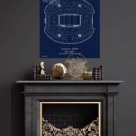 Football Stadium Seating Map with Star Emblem metal wall art print, view 4