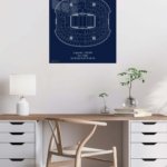 Football Stadium Seating Map with Star Emblem metal wall art print, view 5