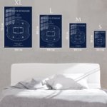 Football Stadium Seating Map with Star Emblem metal wall art print, view 6