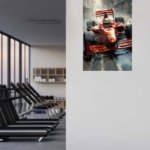 Red Open-Wheel Racer in Snowstorm metal wall art print, view 5
