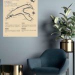 Circuit de Spa Francorchamps Track Guide metal wall art print, view 5