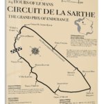 Circuit de la Sarthe Endurance Track Map metal wall art print