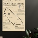 Circuit de la Sarthe Endurance Track Map metal wall art print, view 4