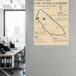 Circuit de la Sarthe Endurance Track Map metal wall art print, view 5