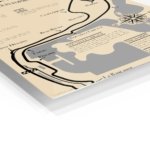 Monaco Grand Prix Circuit Map metal wall art print, view 2