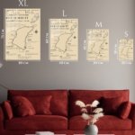 Isle of Man TT Mountain Course Map metal wall art print, view 6