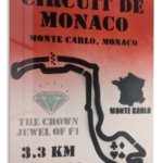 Circuit de Monaco Racing Map metal wall art print