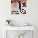 Circuit de Monaco Racing Map metal wall art print, view 5