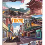 Tokyo Street Racing Comic Collage metal wall art print