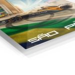 Electric Race Car City Sprint metal wall art print, view 2