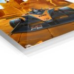 Desert Fortress Race Car metal wall art print, view 2