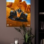 Desert Fortress Race Car metal wall art print, view 4