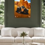 Desert Fortress Race Car metal wall art print, view 5