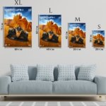 Desert Fortress Race Car metal wall art print, view 6
