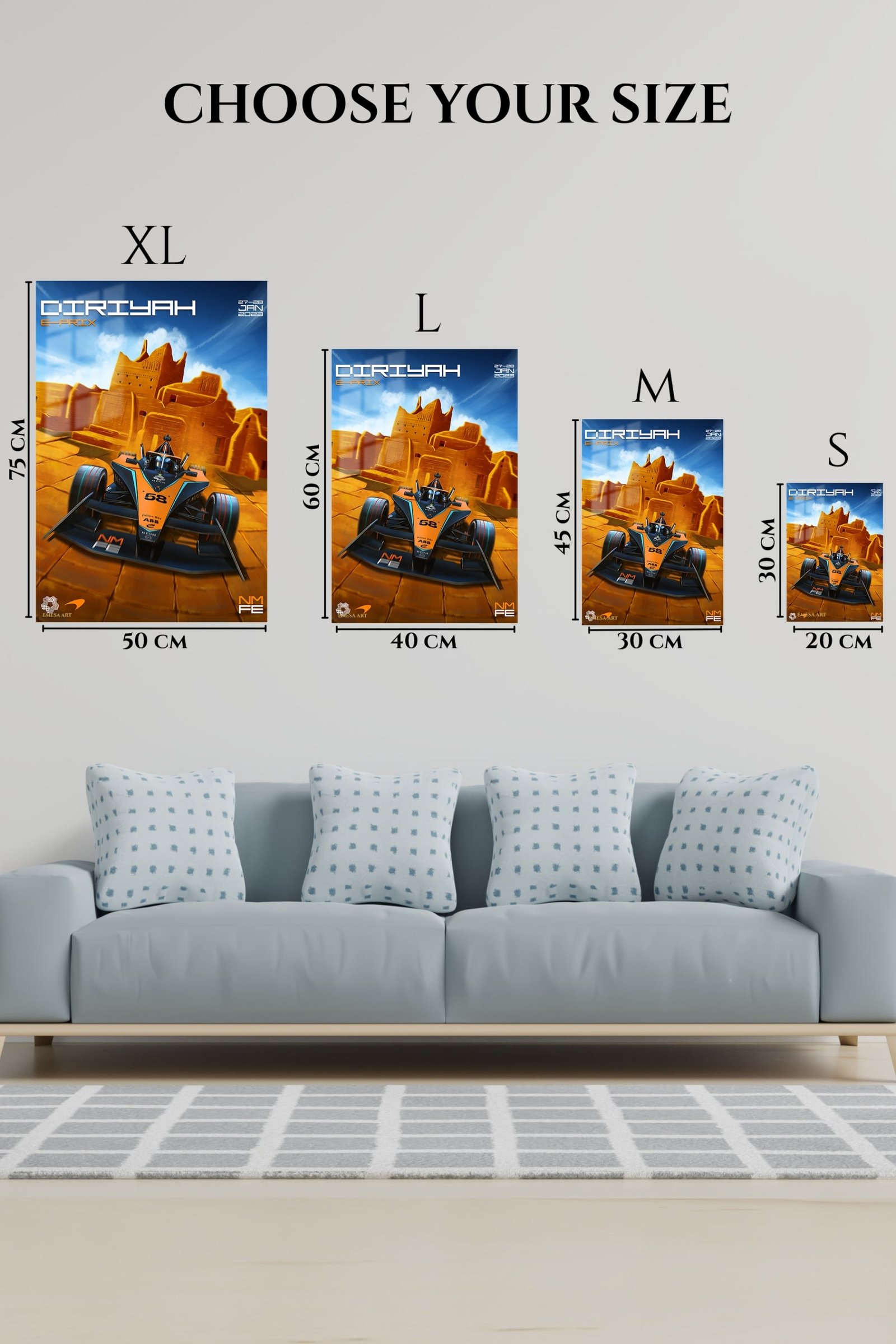 Desert Fortress Race Car metal wall art print, view 6