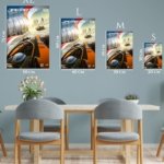 Neon Formula Racing Cityscape metal wall art print, view 6