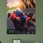Rome Electric Race Car Poster metal wall art print, view 4