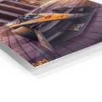 Orange Formula Racer at Classical Portico metal wall art print, view 2